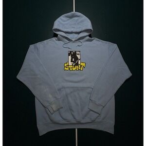 Stunt‎ 365 Guitar Hero Hoodie Sweatshirt Men's Large Blue Skateboarding Rare